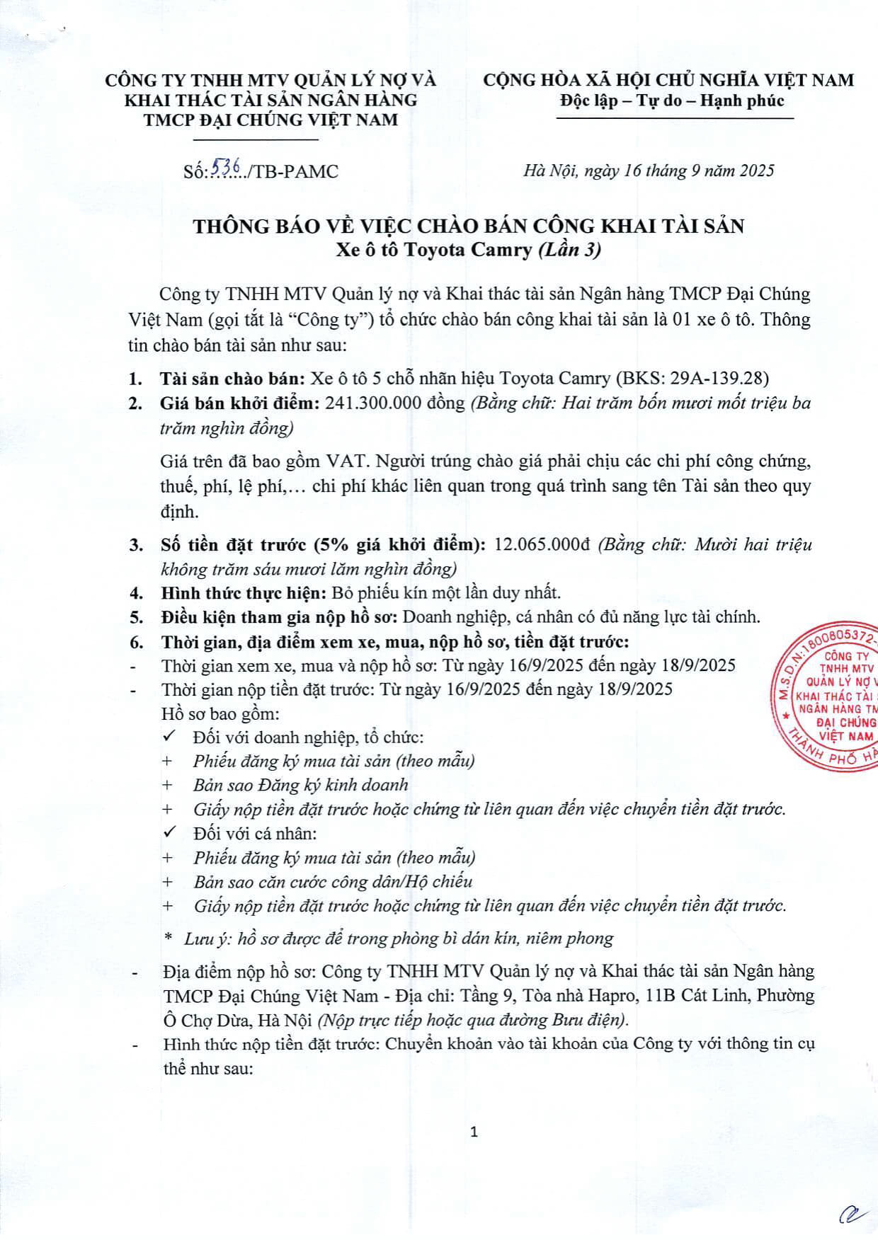 Thong bao chao ban xe Camry lan 3_0001_1